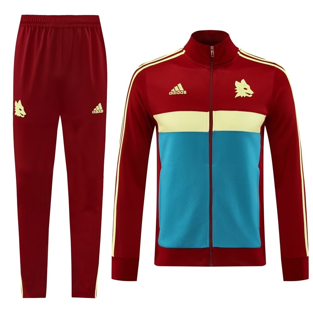 AAA Quality Roma 24/25 Tracksuit - Red/Blue